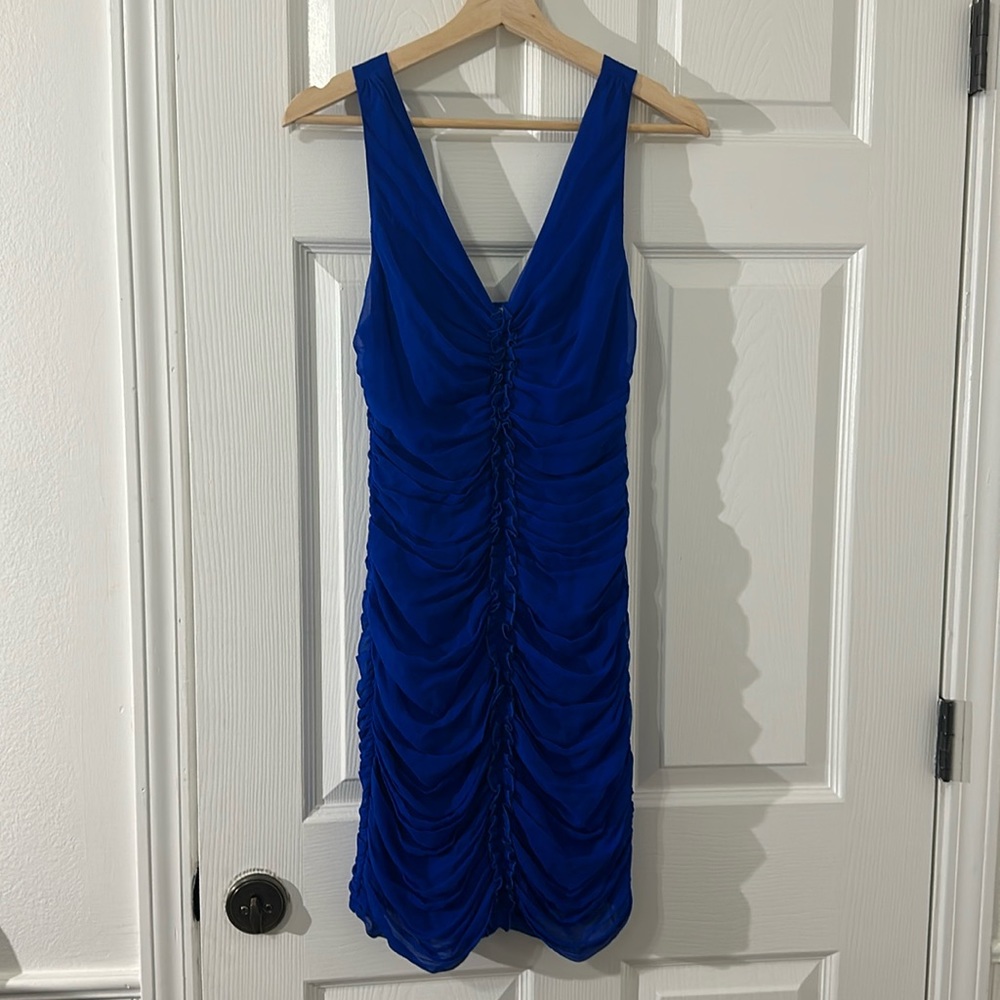 Blue Silk Cocktail Dress